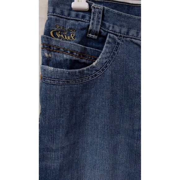 Cruel Girl Utility Fit Womens 13R Medium Wash Mid Rise Bootcut Denim Jeans 36X32 - Picture 7 of 14